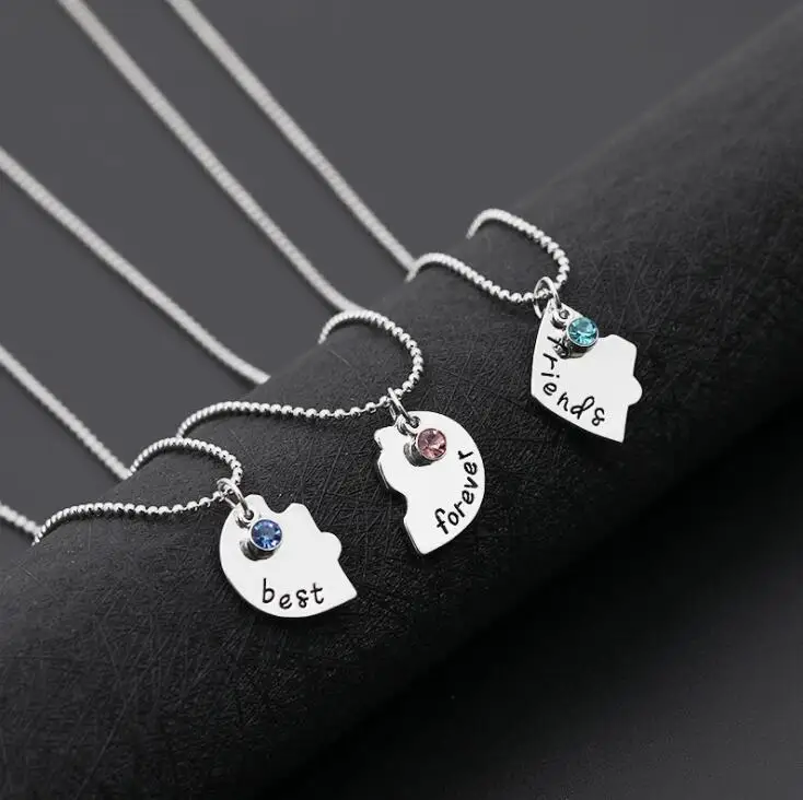 Friendship Personalised Best Friend Forever Charm Pendant Necklace Gift BFF Jewelry