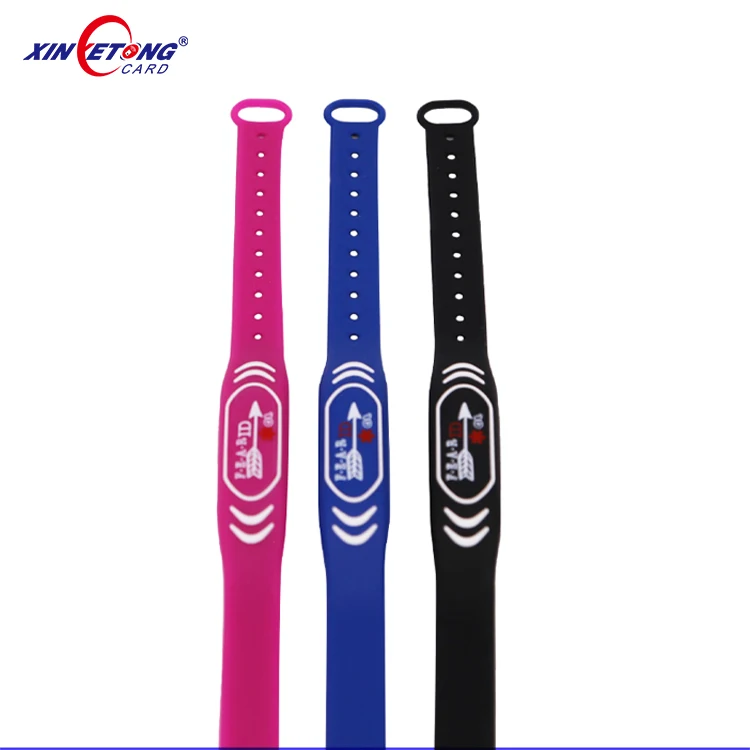 13.56mhz Silicone RFID Wristband Bracelet Adjustable  NFC RFID Ticket Hand Wrist Band