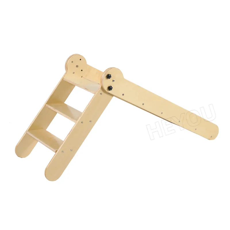 Foldable Kids Wooden Slides Indoor Baby Home Playground Montessori Playroom Furniture