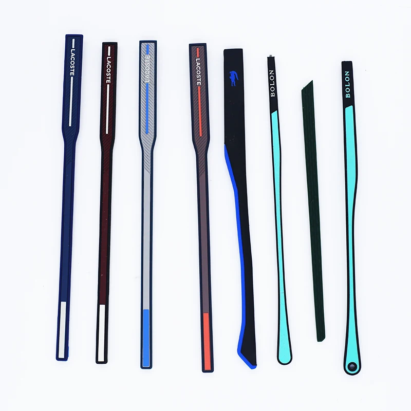 Custom Antislip Eyeglass Frame Silicon Part 3D Logo Silicone Eyeglass Leg Eye Glasses Ear Silicone Legs