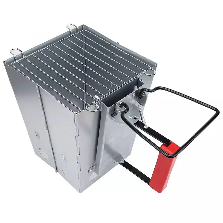 Portable outdoor camping stainless steel barbecue rack folding stove barbecue charcoal lighter stove