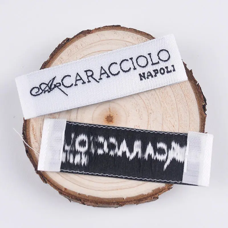 Oeko-Tex Standard Certification Custom Printed Woven Labels Clothes Vintage Clothing Neck Woven Labels Etiquetas Para Ropa