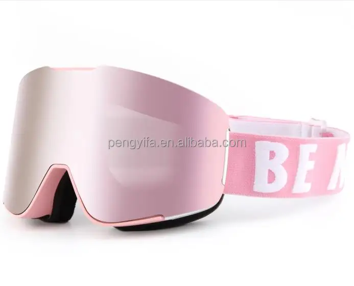 Low MOQ Magnetic Snowboard Goggles Custom High Quality Ski Glass Anti Fog Cylindrical Goggles