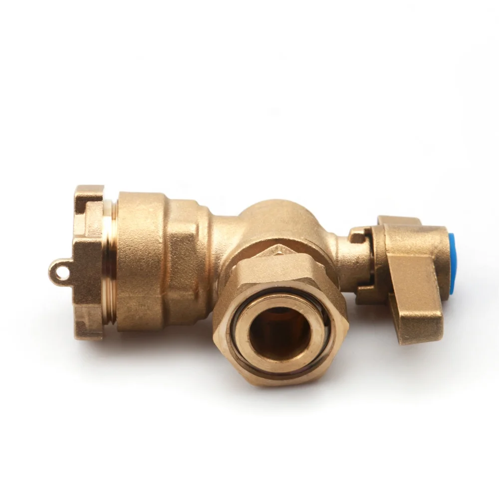 Morocco DN20 anti-theft Italian type  lockable brass water meter valve