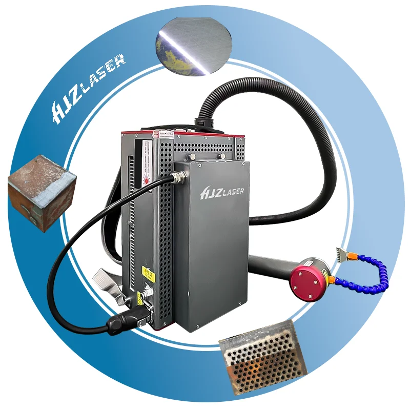 100W 200W Pulse Fiber Handheld Laser Cleaning Machine For Paint and Rust Removal on wood and metal