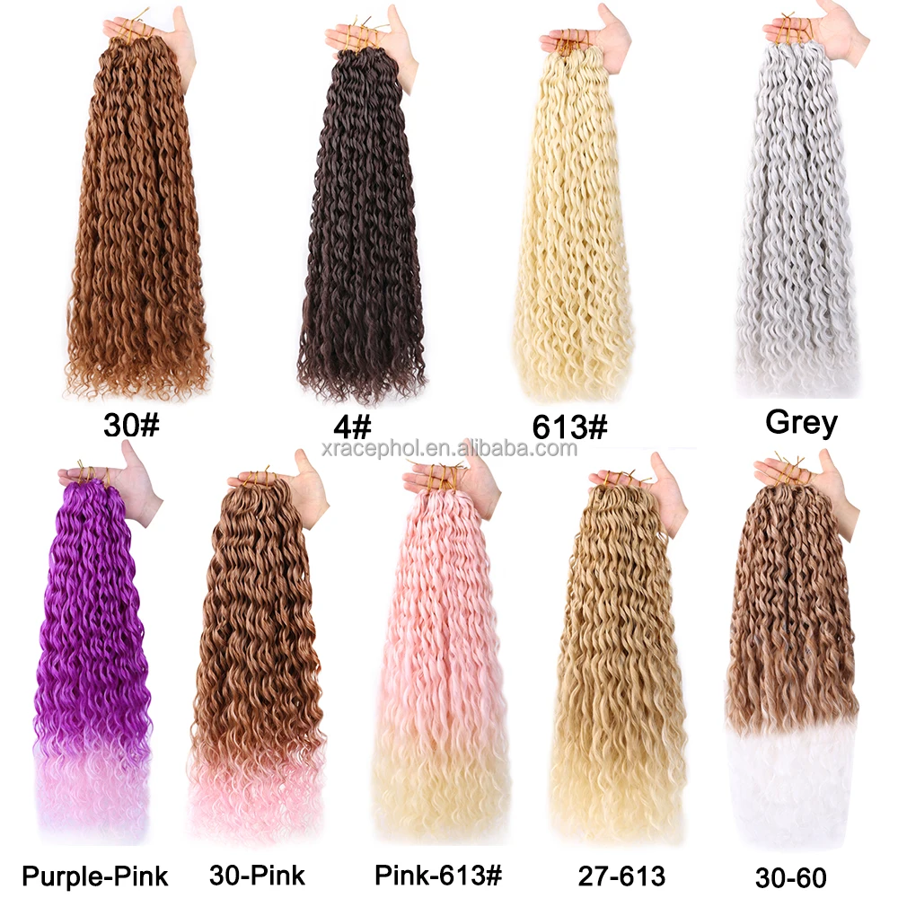 Wholesale 24inch Fluffy Passion Twist Crochet Heat Resistant Fiber Synthetic Loose Wave Crochet Braids Hair Bundle