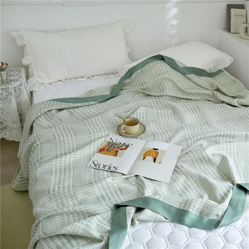 Manufacturers wholesale bamboo fiber cover blanket digital woven blanket summer cool feeling breathable cool feeling blanket