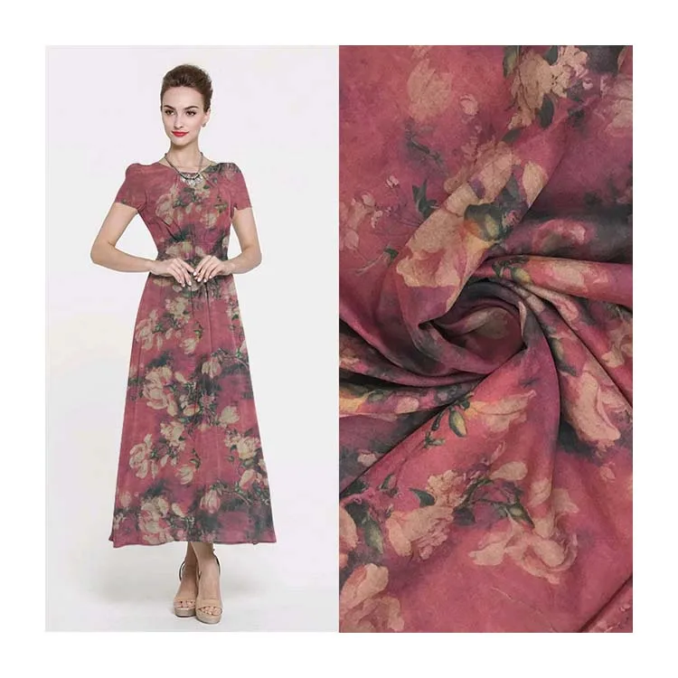 
High quality wholesale home textile garment silk velvet printed fabric 