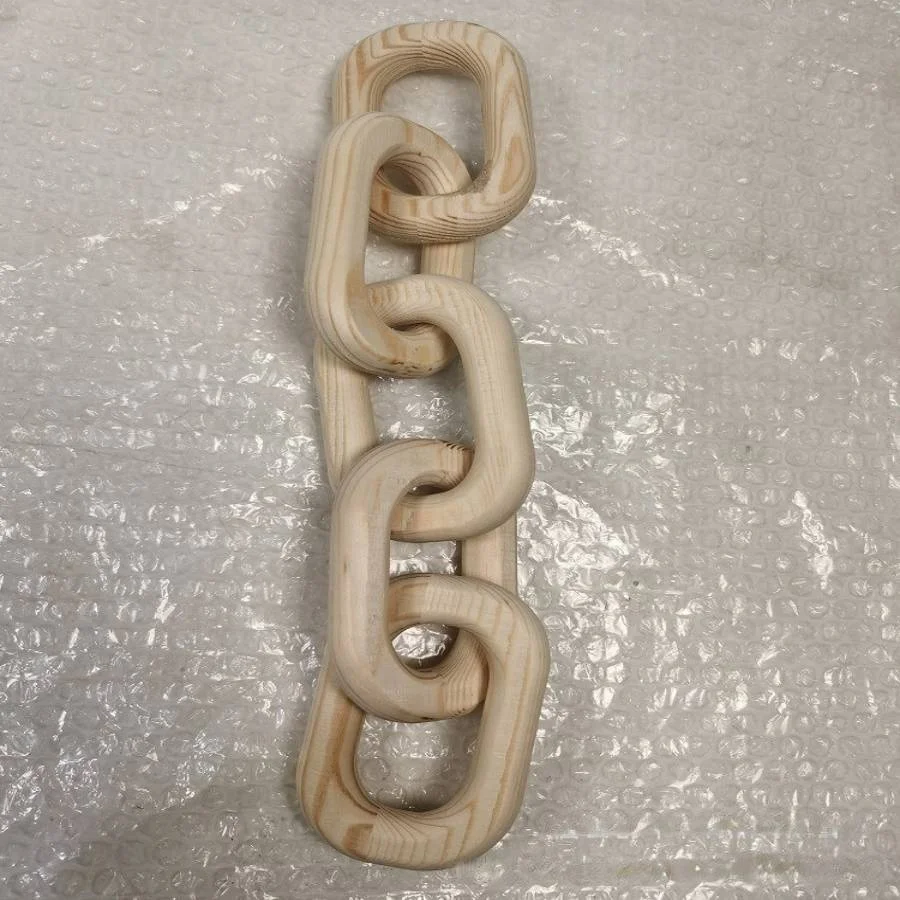 Деревянные Звенья из натуральной цепи ручной работы, разноцветные Звенья из 5 овальных звеньев, деревянные звенья, Декор для дома, 100%