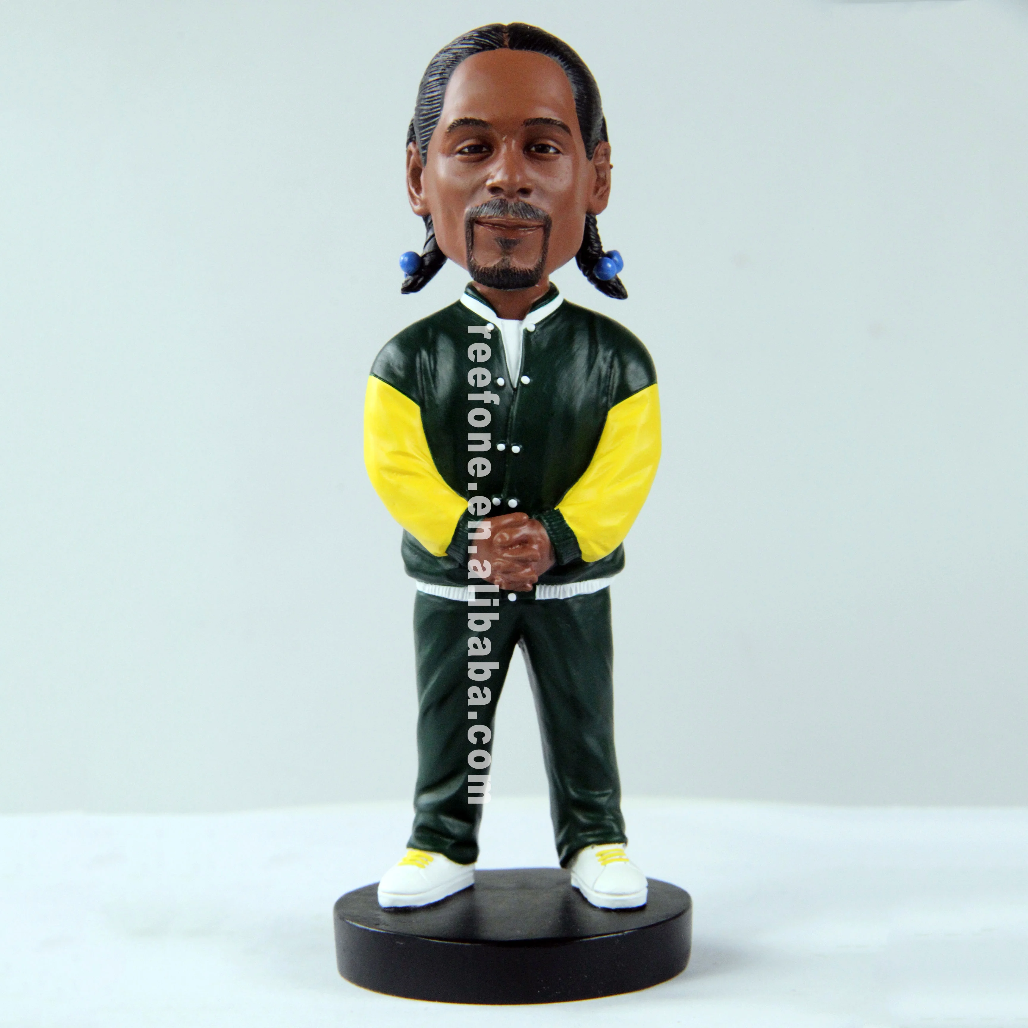 famous us rapper resin bobblehead doll resin craft statue bobble head souvenir shop gift toy figures funny dashboard bobbleheads