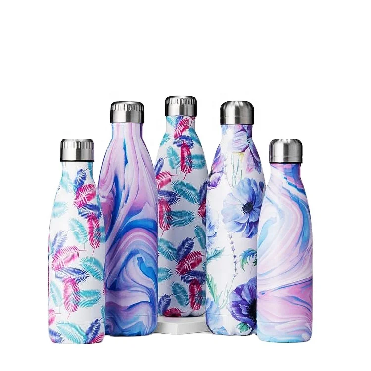 Customized Wholesale Stainless Steel Insulated Water Cup Vacuum Flask Thermos Middle Mouth 2021 New Bpa Free Double Water Bottle