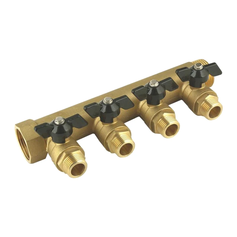 2 Ways Brass Water Manifold for Floor Heating Plumbing System
