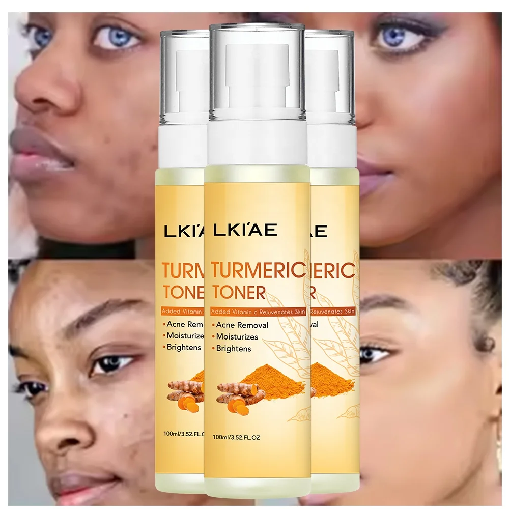 Хит продаж увлажняющая вода для лица натуральный отбеливающий очищающий ластик темное пятно куркума Осветляющий Тонер кожи