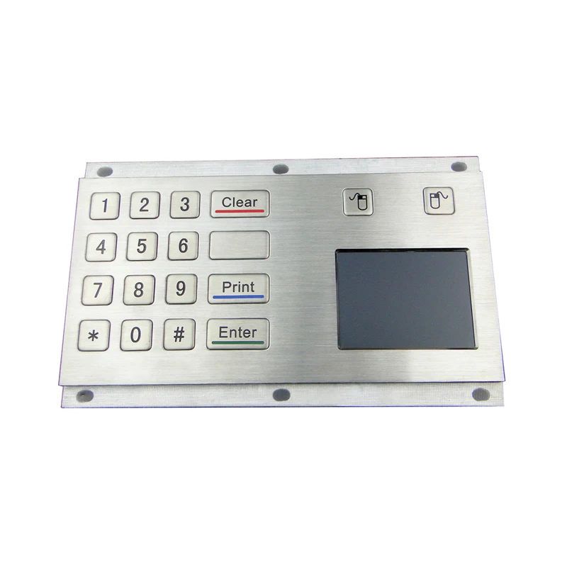 Small Stainless Steel Numeric Keypad with Touchpad Mouse