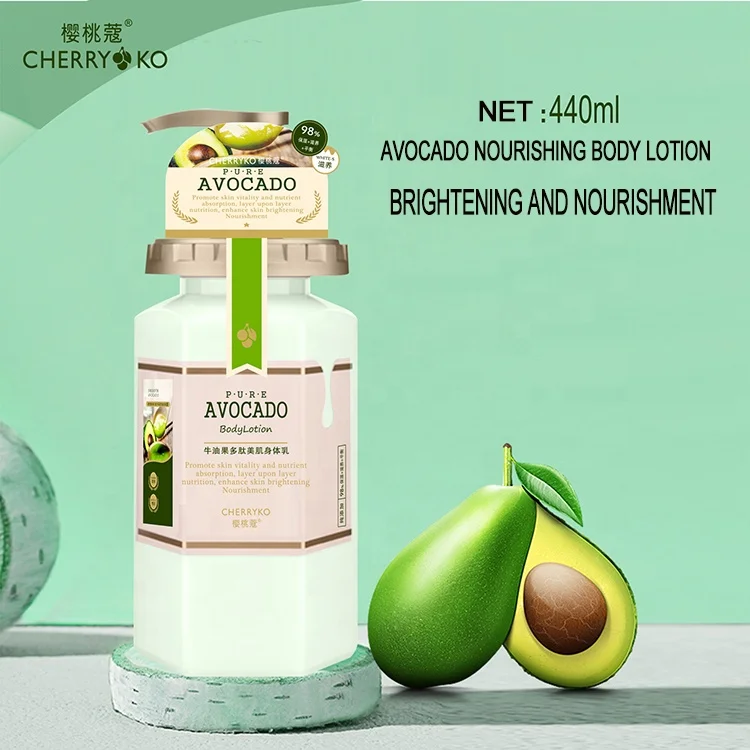 
Hot Selling Avocado Extract Natural Body Lotion Moisturizing Shea Butter Body Lotion Cream 