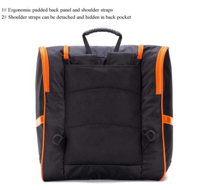 Factory Custom Logo Ski Boot Bag Skiing and Snowboarding Travel ski Backpack bag