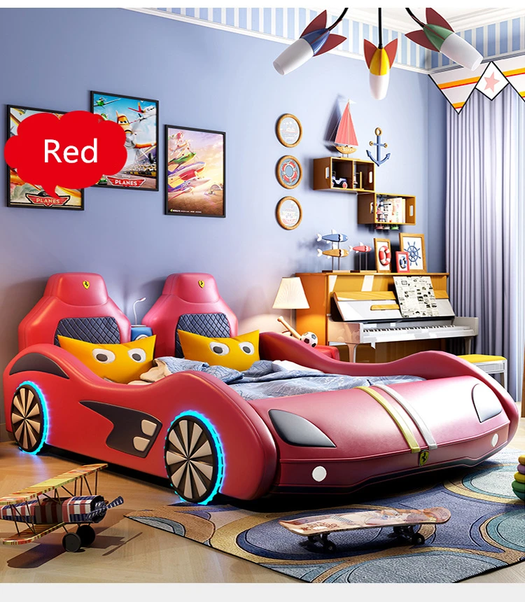 
China Supply Durable Car design Boy or Girl wooden frame bed for children 