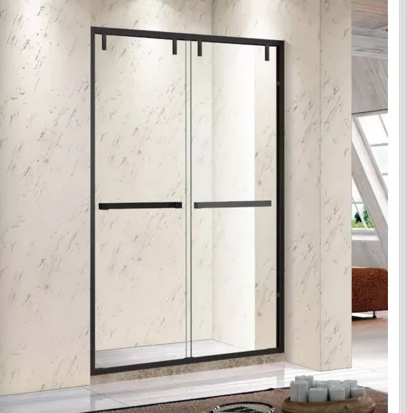 Modern Sliding and Folding Glass Shower Door with Frameless 10mm Tempered Glass and 6mm Tempered Glass Pan for Hotels Bathrooms