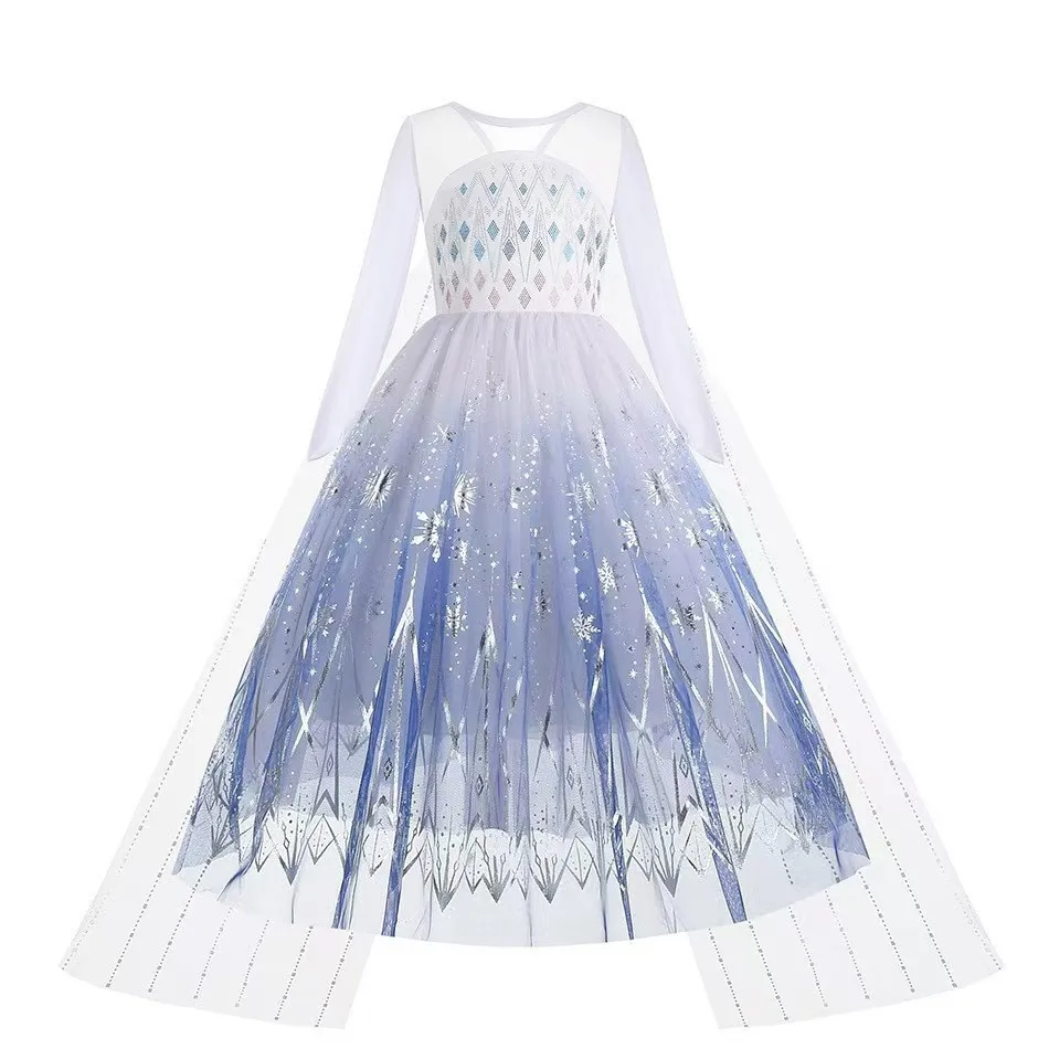 Girls role play costumes Princess Elsa cartoon cosplay dress little girl dresses