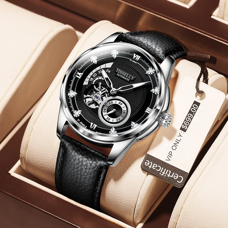 montreshomm Luxury Brand Mechanical Watches Custom Logo Automatic Watch Men montre relojes de hombres 2022 femme Luxury 6608