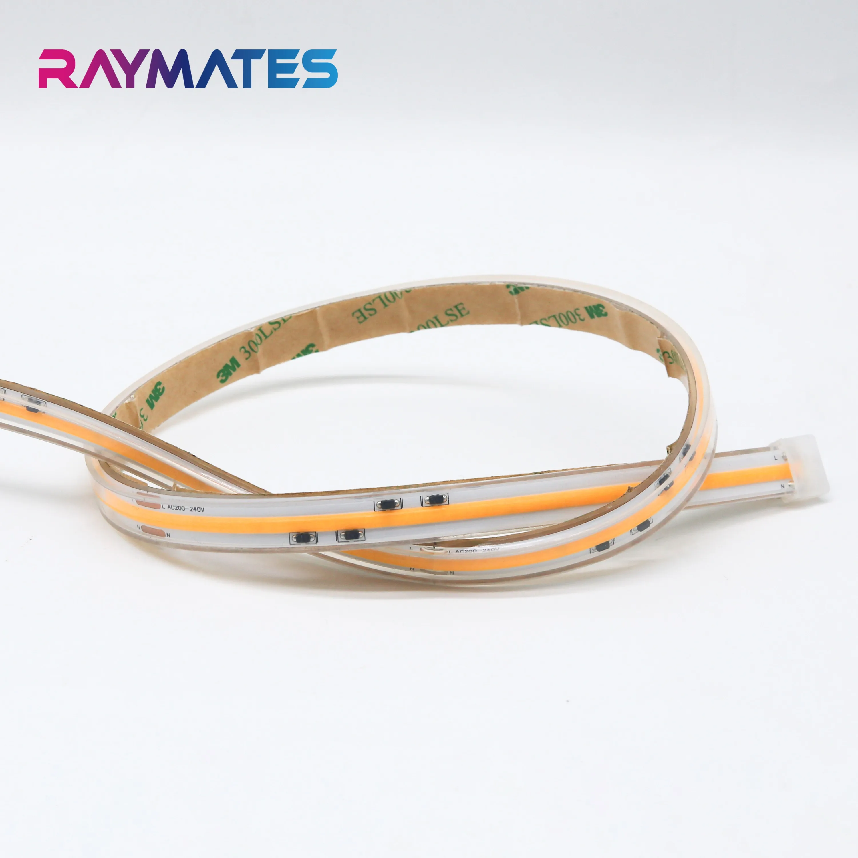 Raymates 110V 2700K 420leds cob strip light for indoor and outdoor American standard plug high voltage flexible cob strip light