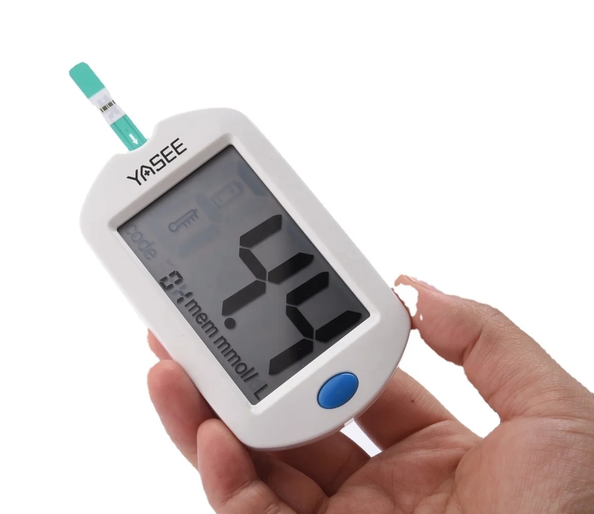 Diabetic Blood Glucose Meter with Test Strips Bloedglucose Analyzer Detector Tester Machine