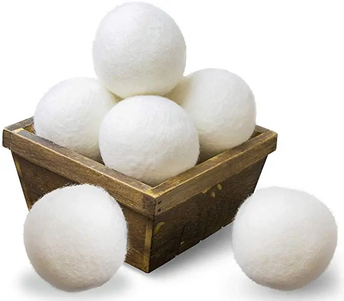 100% Natural Organic Chemical Free Baby Safe Reusable 6-Pack Wool Dryer Balls