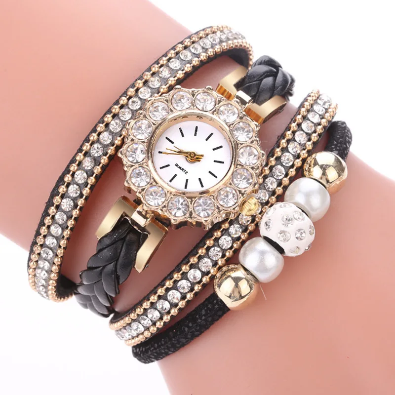 Watch Factory  Circles Wrap Bracelet Wrist Watch Women Fancy Hand Watch for Girls