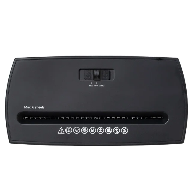 Portable 6 Sheet Mini Paper Shredder 7L Capacity Lift-off Head Strip-Cut Shredding for Office Home Medium Electric Power Source