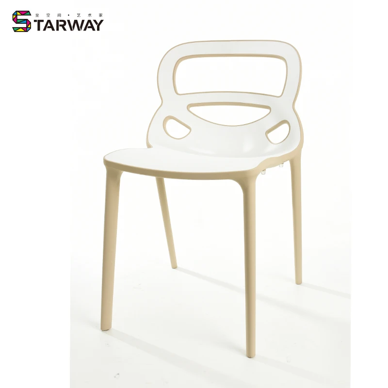 Оптовая продажа на заказ скандинавском стиле высококачественные дизайнерские стулья для ресторанов выдолбленные назад Pp пластиковый обеденный стул