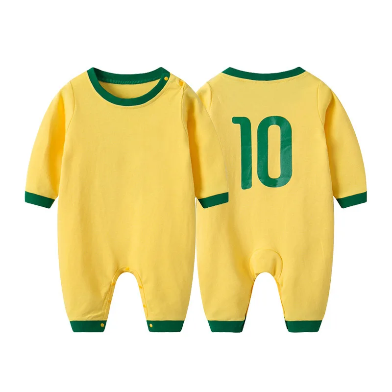 New baby football clothes onesie spring and autumn newborn clothes long sleeve sports wind baby ball clothes