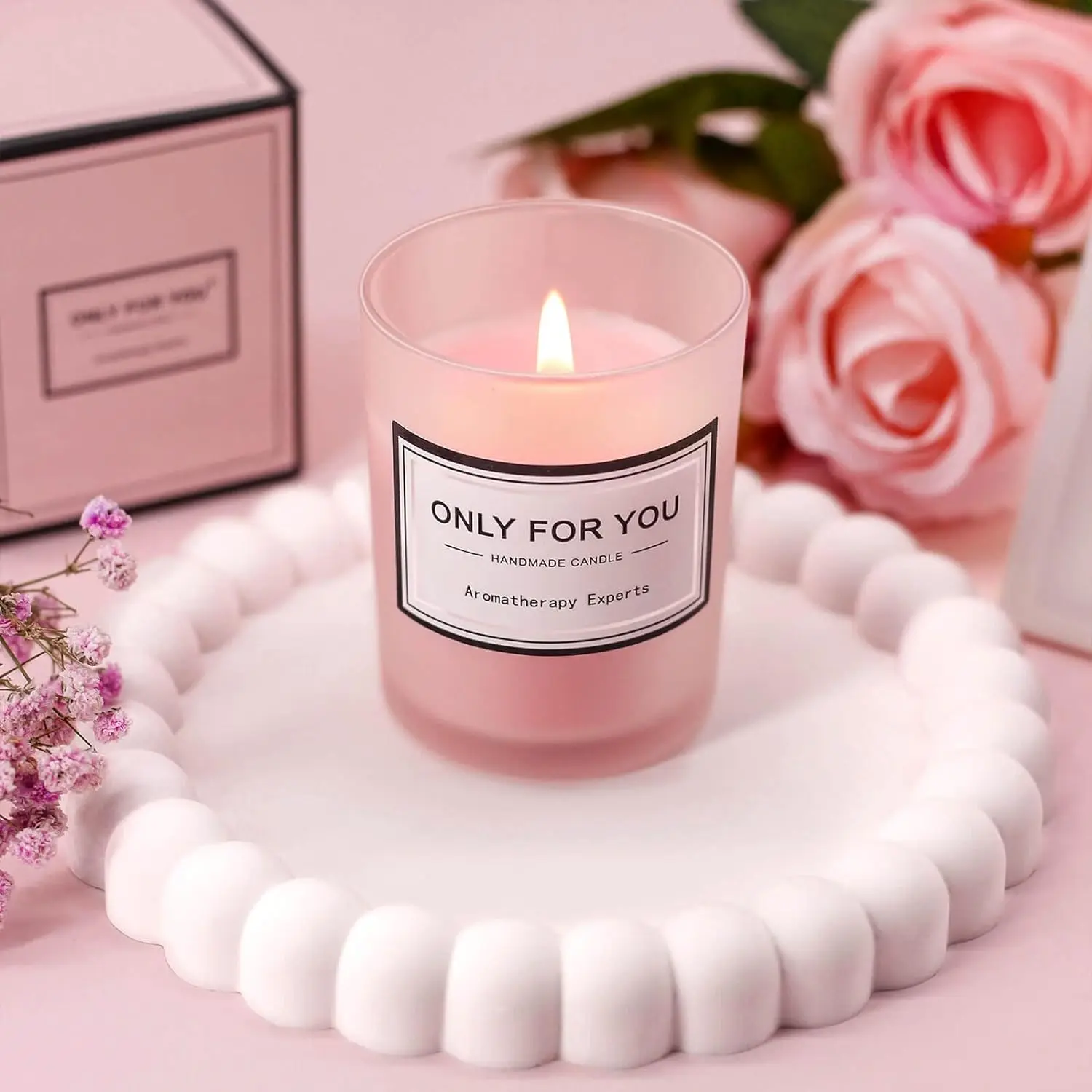 Valentine day new product in 2024 wholesale get well soon gifts box sets for women pink 20oz cup soap candle self care gift set