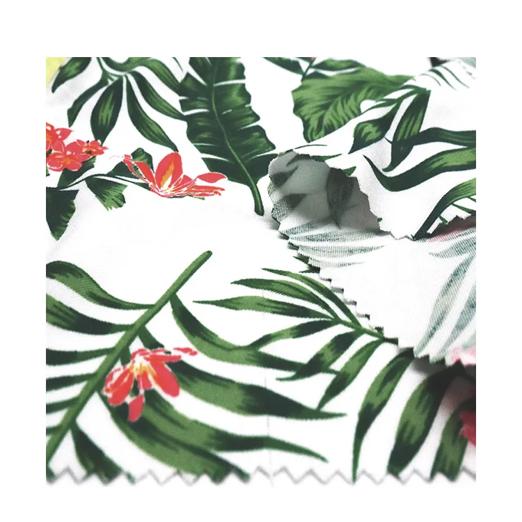 
Customized Floral Deisgns Ladies Fashion Wear Eco Friendly Fabric 30*30 140gsm Ecovero Viscose Rayon Printed AOP Twill Fabric 