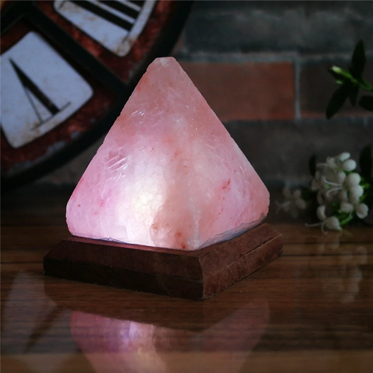 
Pyramid Crystal Rock Wellness Decrease Stress USB Charging Himalayan Salt Lamp 