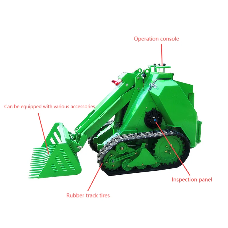 Diesel Front China Wheel Price List Mini Skip Steer Loader
