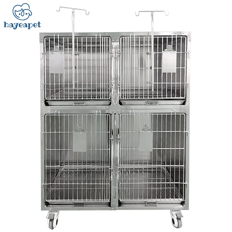Manufacturer Medical Device Oxygen Veterinary Cage Stainless Steel Wooden Case 1 Piece Silver Vet Products Diagnosis & Injection