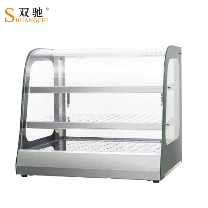 Full stainless steel KFC use glass display cabinets commercial  hot food display cabinets fried chicken warmer