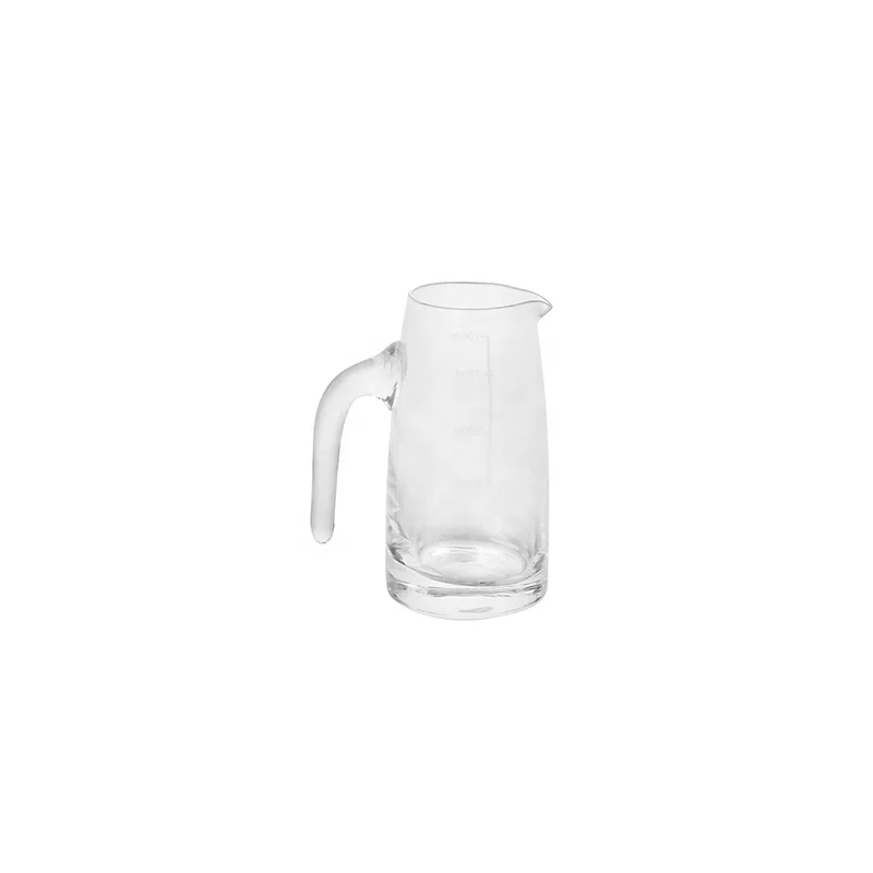 Glass Water Pitcher with Spout 51 Oz Elegant Serving Carafe for Water, Juice, Sangria, Lemonade, and Cocktails Beverage Pitcher