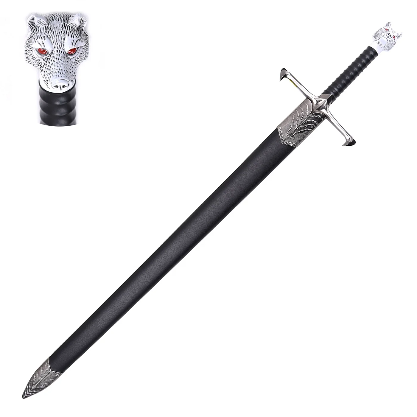 Hot Sales GOT Movie Sword Snow Western Sword Etched Blade Surface for Collection