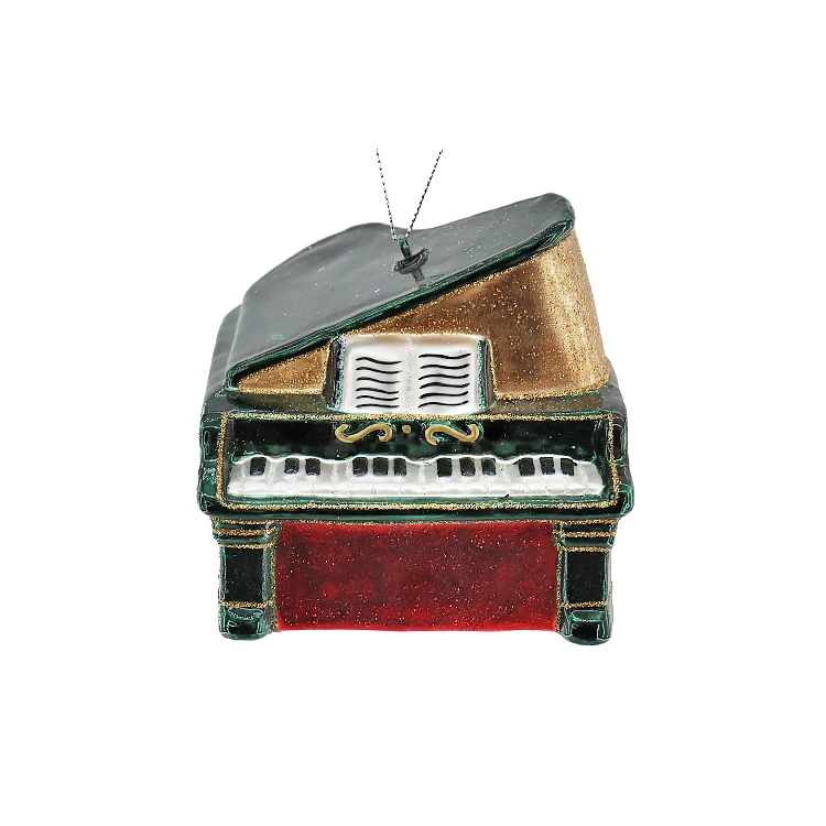 New Arrival Dollhouse Miniature  Handmade Glitter Piano Decoration Ornaments For Christmas Tree