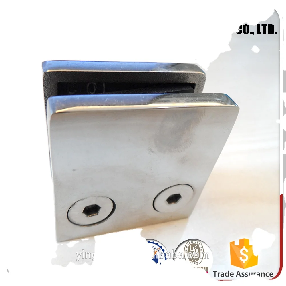 glass fitting accessories glass holding clips stainless steel glass clamp supplier