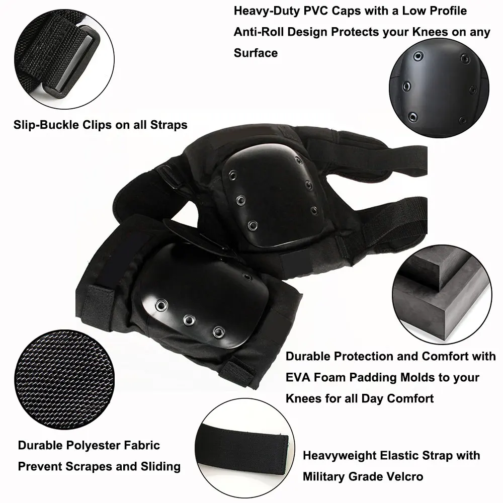 High Quality Protective Motorcycle Cycling Leg Pads EVA Foam Rubber Protective Knee Pads for Skating