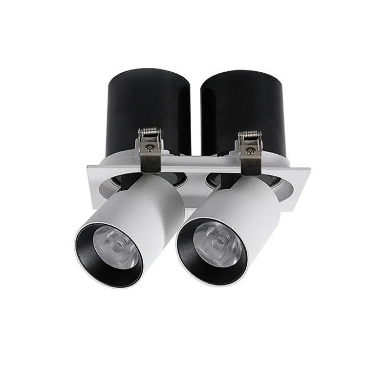 Commercial 25 adjustable led downlight white color spotlights adjustable led recessed downlight double cob downlight