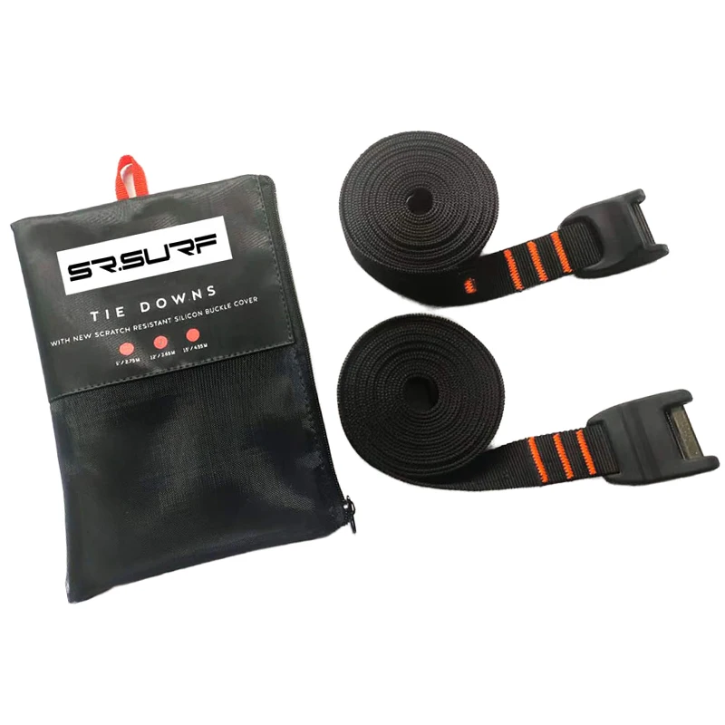 Tie Strap Rubber Padded Cam Lock Buckle Polyethylene Strap Car Roof Rack Kayak SUP Surfboard Tie-Down tie down straps