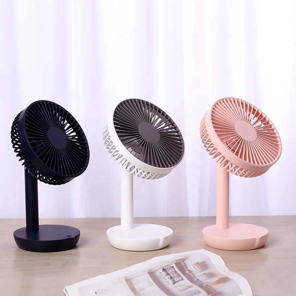 
Laptop Electric Air Cooling Fan Rechargeable Standing Rotatable Small Table Fan Portable Mini USB Fan For Home Office Outdoor 