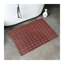 Anti bacterial mildew resistant pvc stripe rubber bathroom mat for inside shower