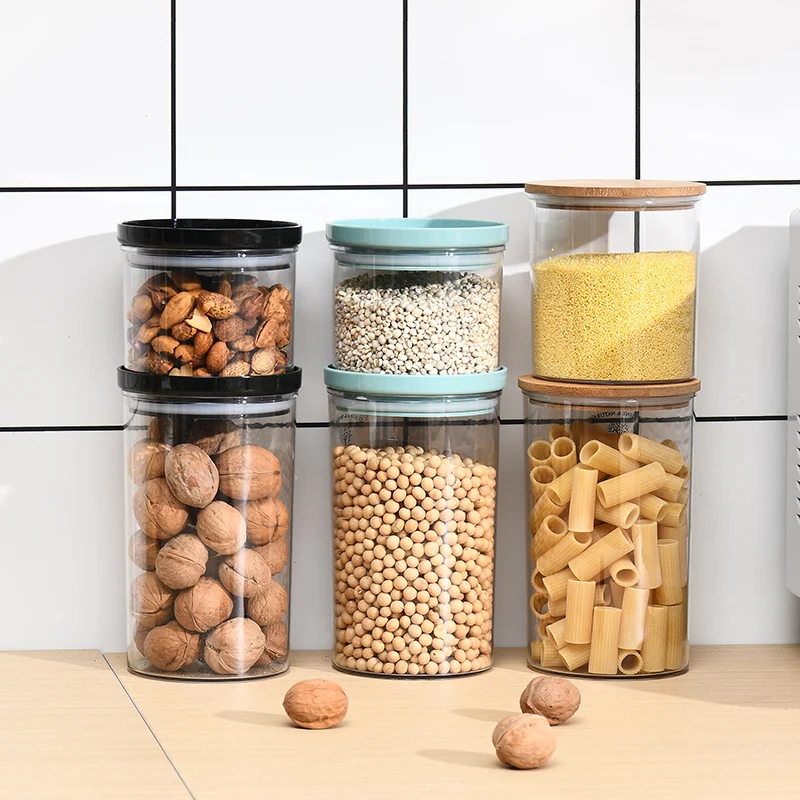 Sealed food storage container Plastic container with cover Plastic container for millet, red bean and peanut