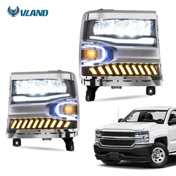 Vland Factory Headlight 2016-2018 Head Lamp For Chevrolet Silverado 1500 Others Car Light Parts LED Accessories Auto Sequential