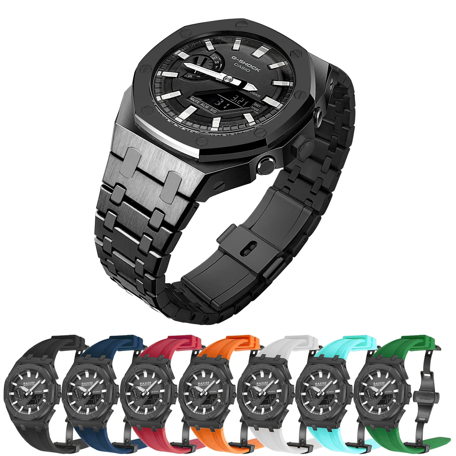 Supplier Hot Selling New Ga2100/2110 Mod Kit G Stainless Steel Watch Case Strap Shock For Casio Ga2100