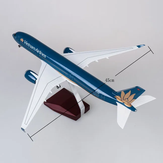 1/142 Scale 47CM Vietnam Airlines Airbus A350 Aircraft Model Civil Aviation Passenger Aircraft Simulation Decoration Gift